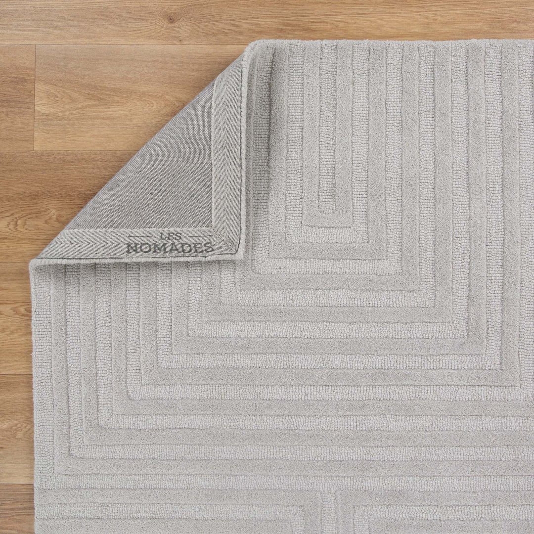 Les Nomades Felix Light Grey Wool Rug