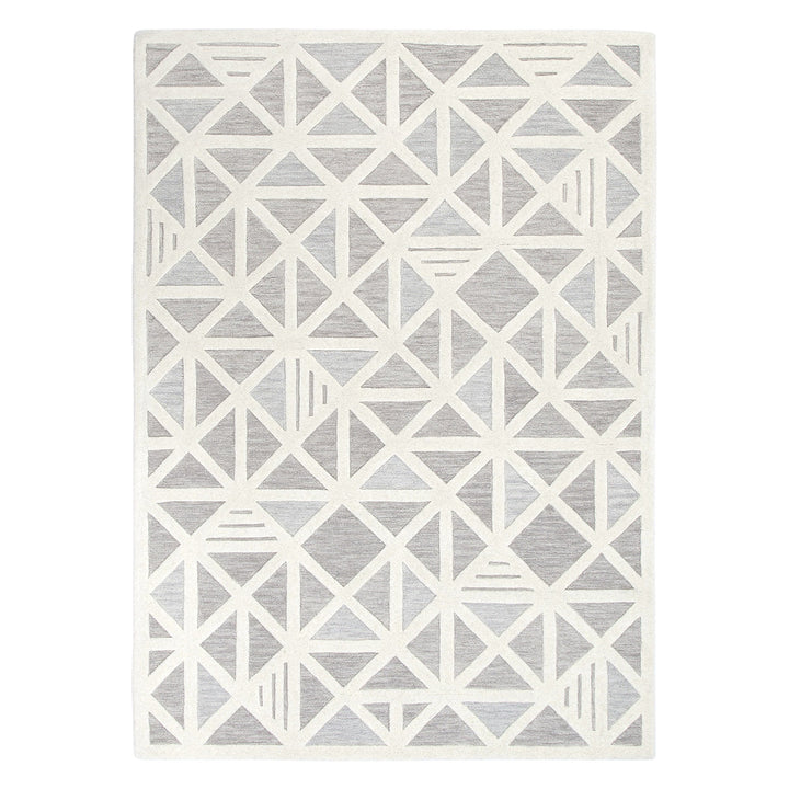 Les Nomades Trilogy Grey Beige Wool Rug