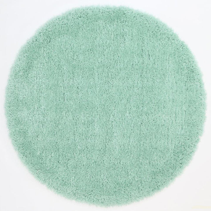 Flokati Shag Rug Light Blue Round