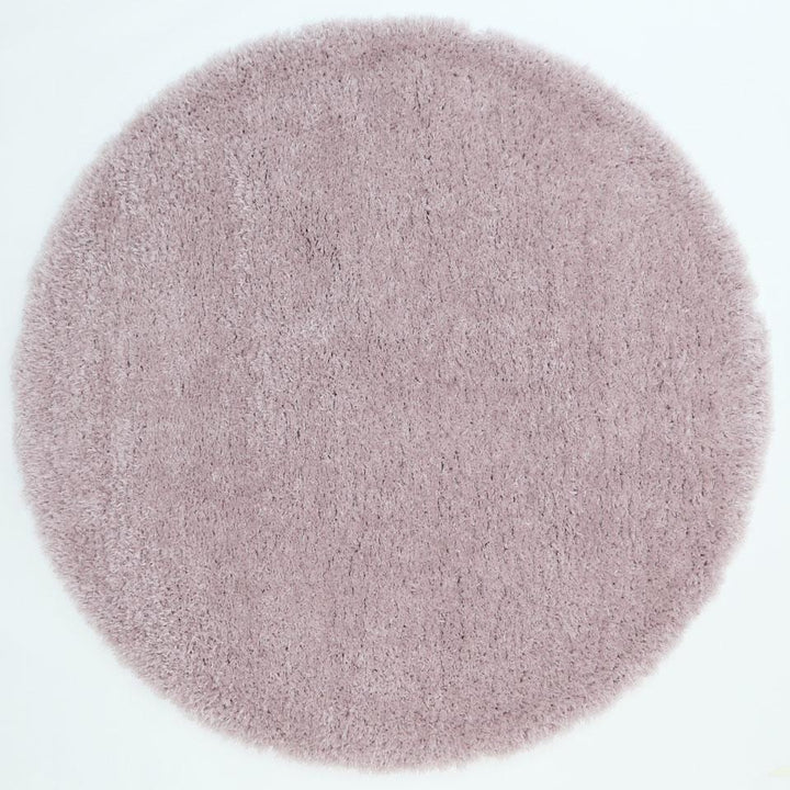 Flokati Shag Rug Light Pink Round