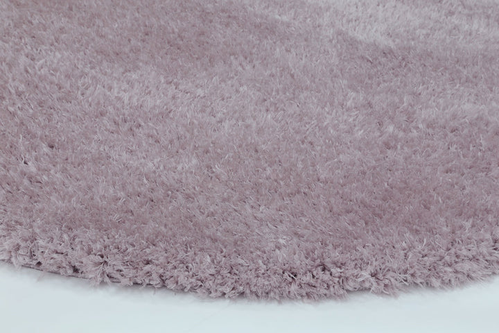 Flokati Shag Rug Light Pink Round