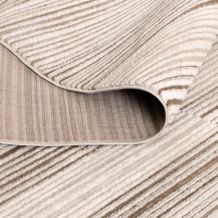Sierra Lines Beige Brown Rug