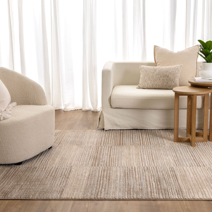 Sierra Lines Brown Grey Rug