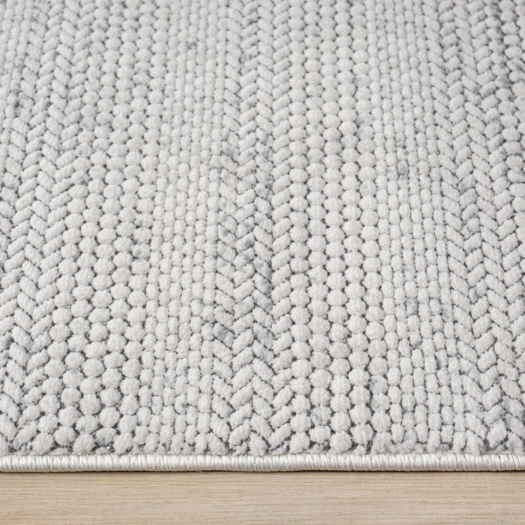 Timeless Texture Striated Cloud Runner Rug