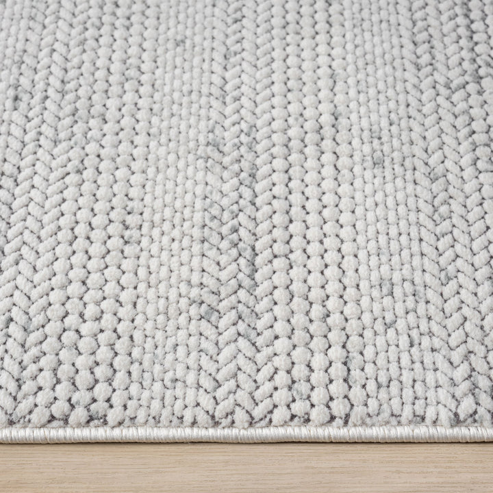 Timeless Texture Striated Cloud Runner Rug
