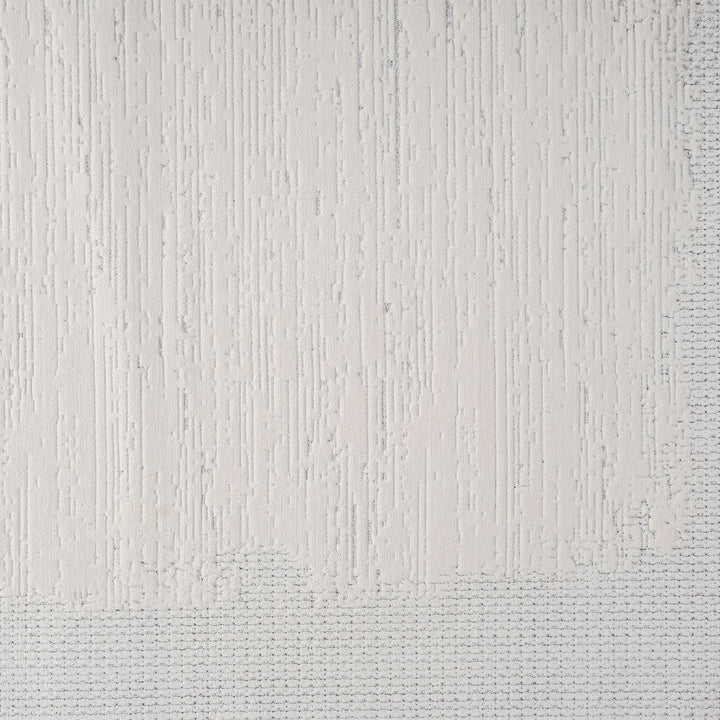 Timeless Texture Tonal Border Ivory Runner Rug