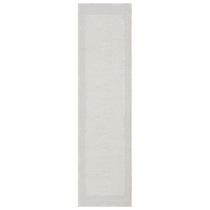 Timeless Texture Tonal Border Ivory Runner Rug