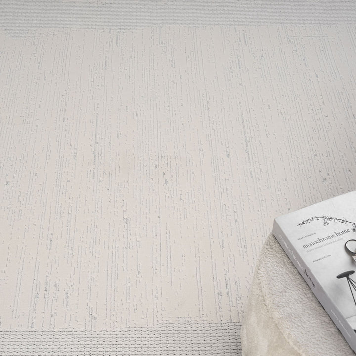 Timeless Texture Tonal Border Ivory Rug