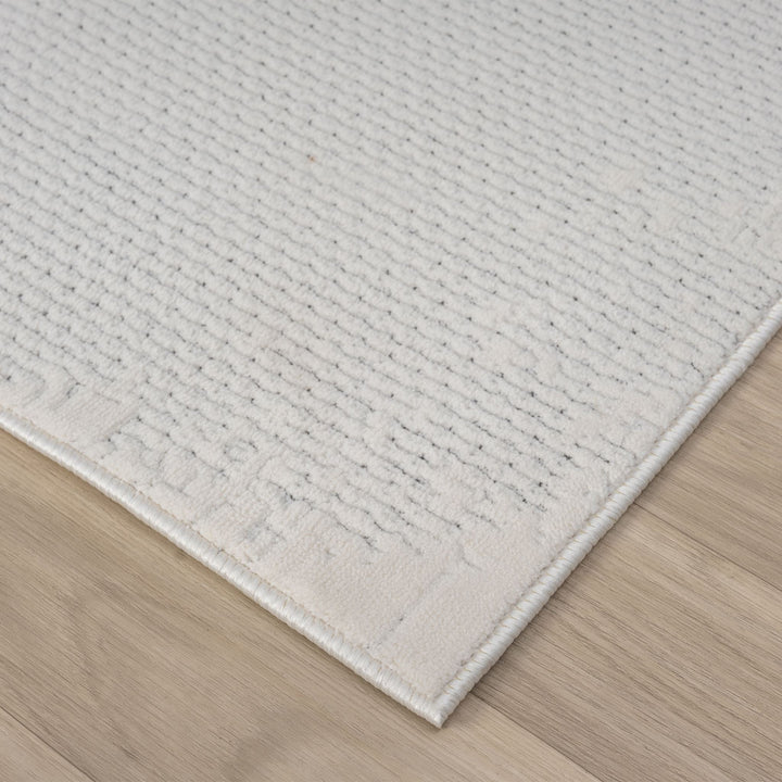 Timeless Texture Tonal Border Ivory Rug