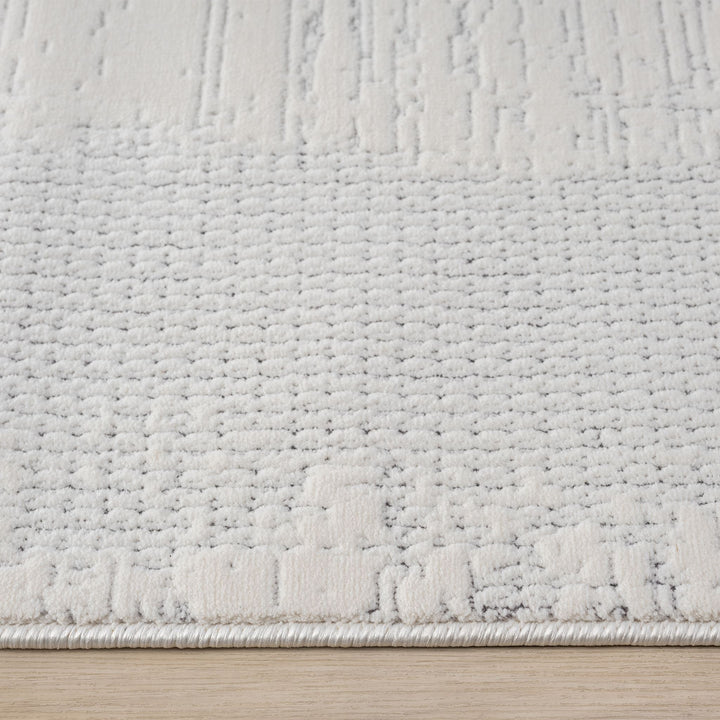 Timeless Texture Tonal Border Ivory Rug