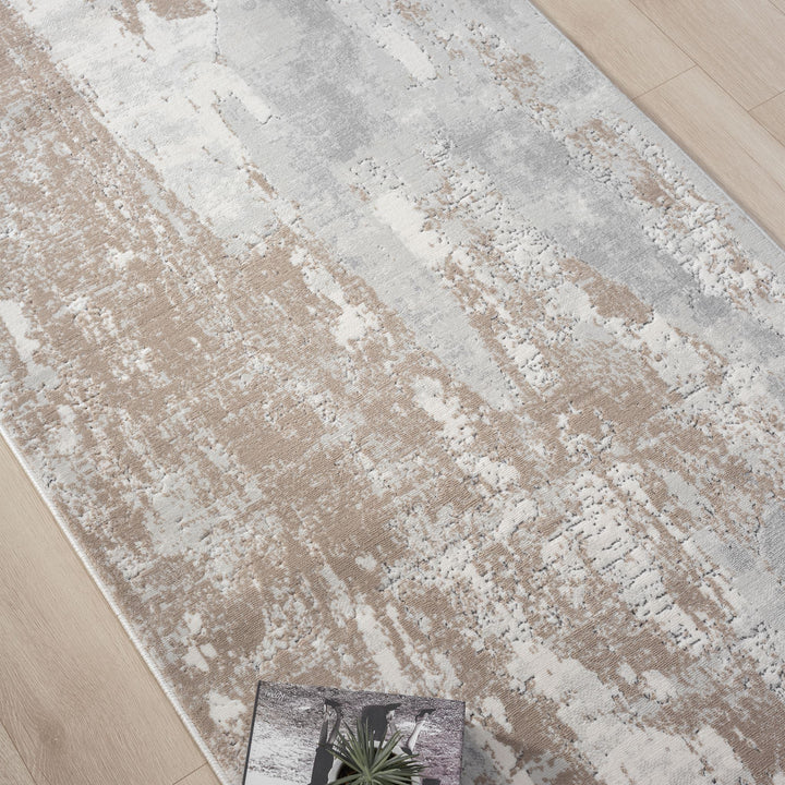 Timeless Texture Abstract Slate Runner Rug