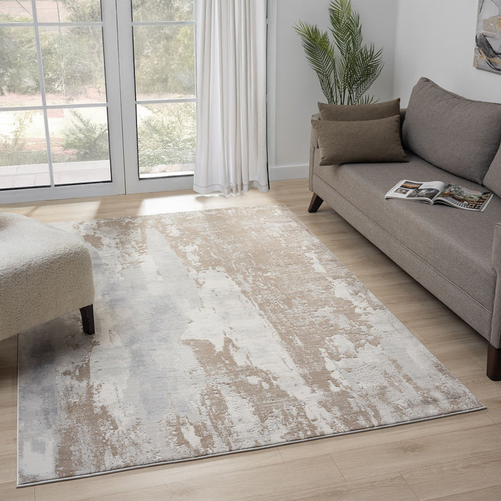 Timeless Texture Abstract Slate Rug