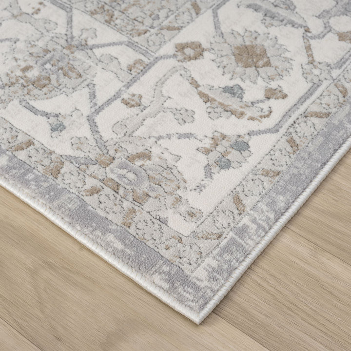 Timeless Texture Vintage Medallion Frost Runner Rug