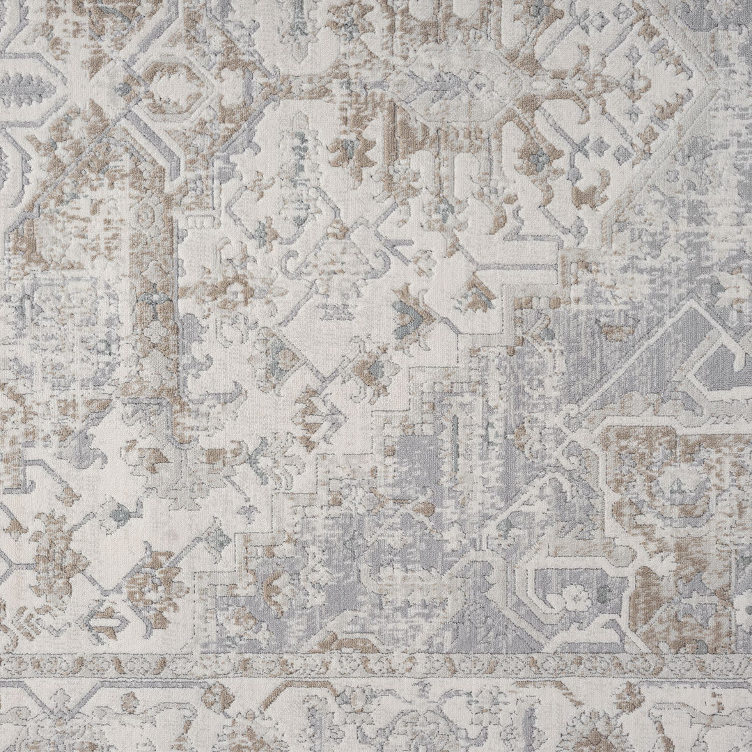 Timeless Texture Vintage Medallion Frost Runner Rug