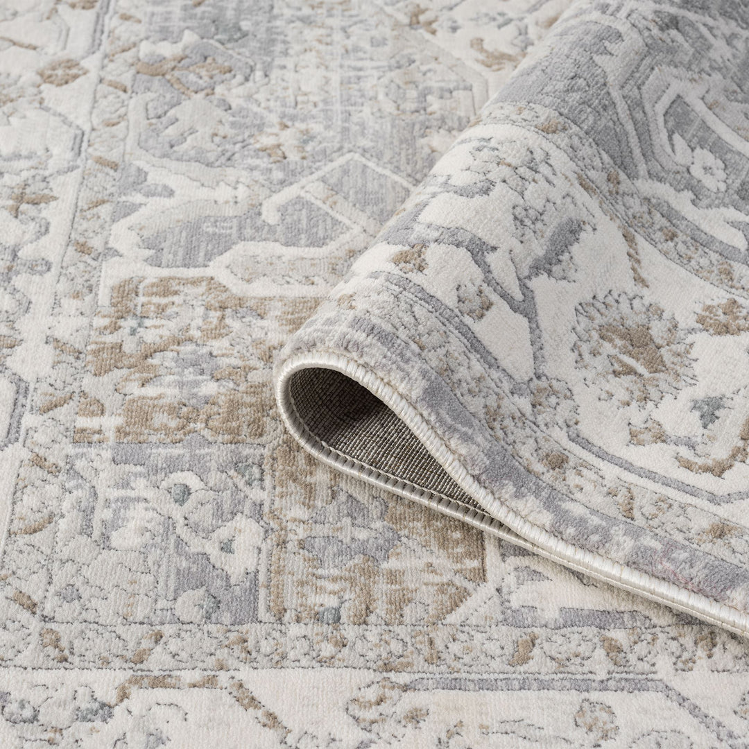 Timeless Texture Vintage Medallion Frost Rug