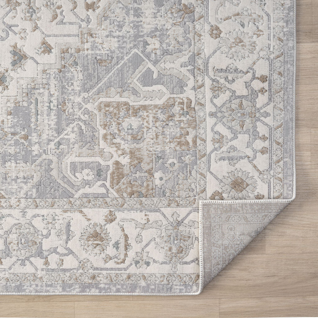 Timeless Texture Vintage Medallion Frost Rug