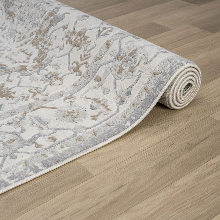Timeless Texture Vintage Medallion Frost Rug