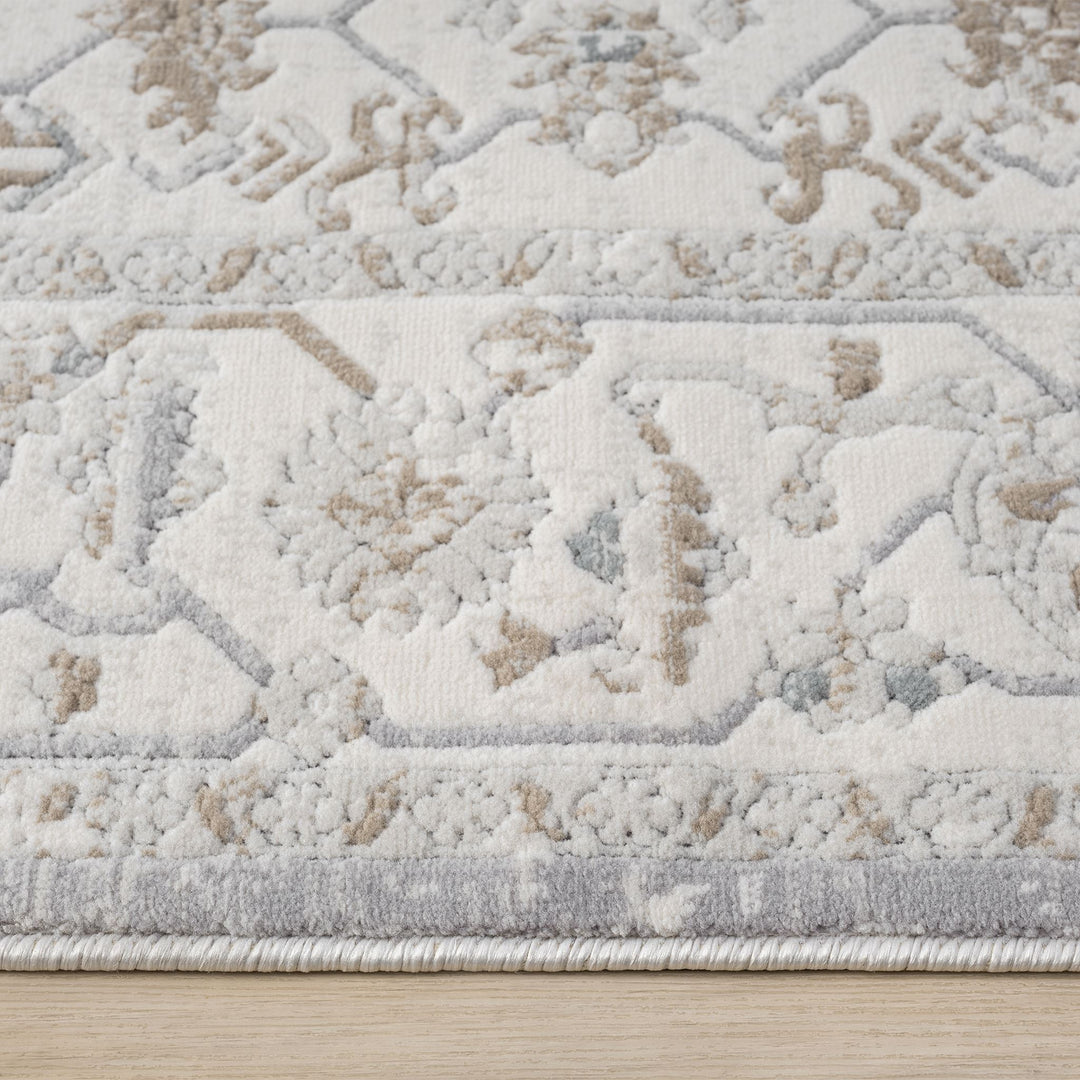Timeless Texture Vintage Medallion Frost Rug