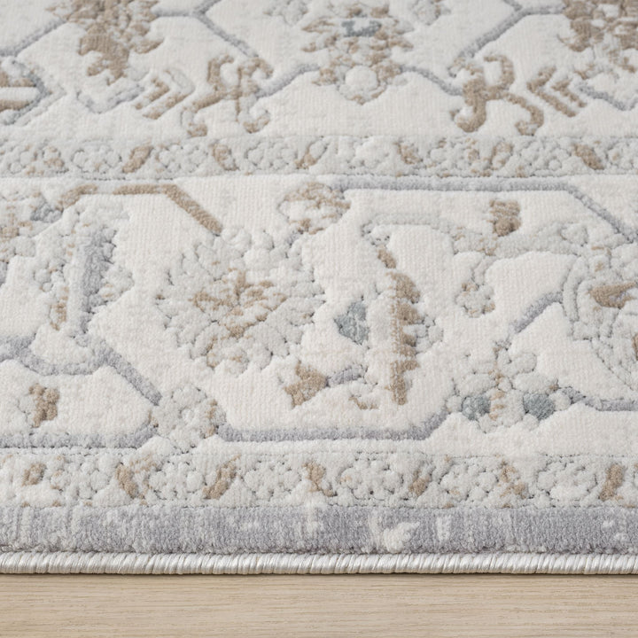 Timeless Texture Vintage Medallion Frost Rug