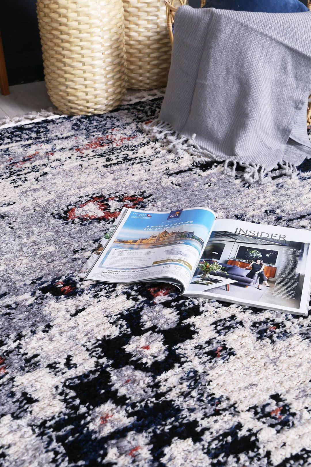 Mansour Blue Grey Oriental Rug