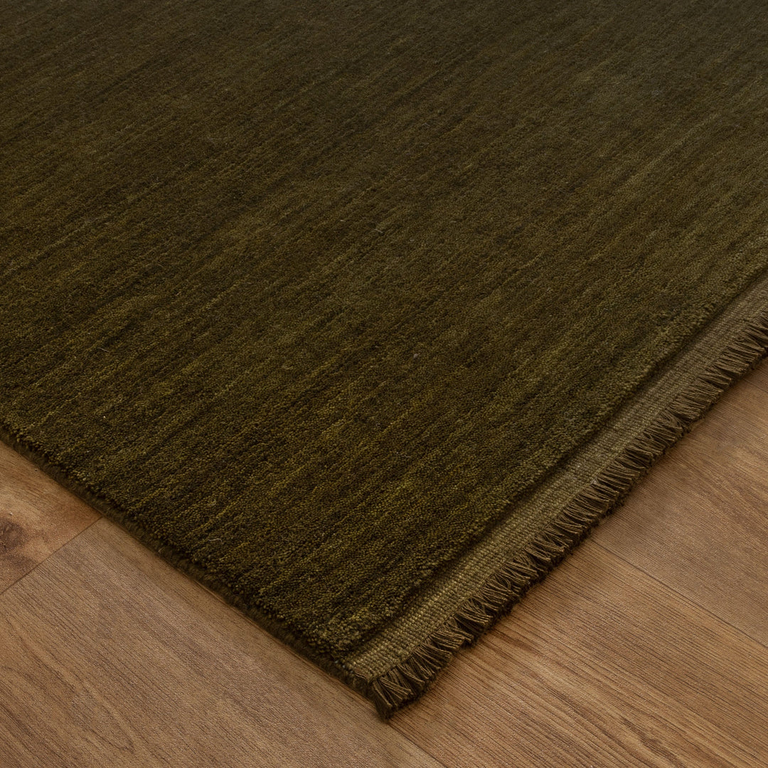 Charleston Hand-Knotted Wool Rug Green