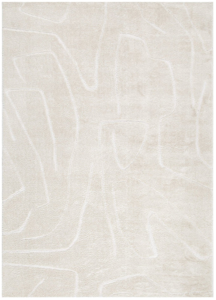 Mila Modern Lines Cream Rug