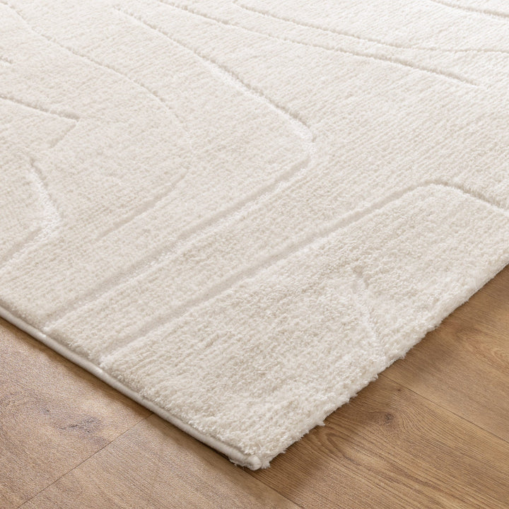 Mila Modern Lines Cream Rug