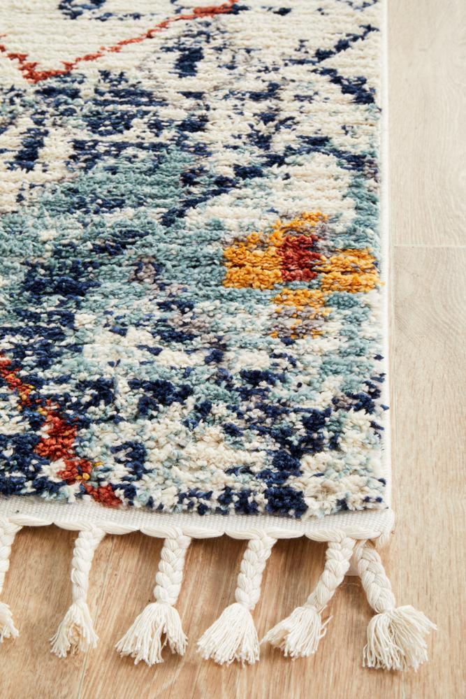 Marrakesh 444 Blue Runner Rug