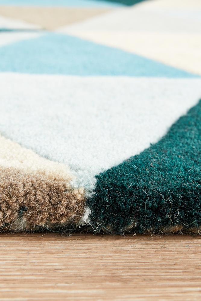 Matrix Pure Wool 901 Turquoise Runner Rug