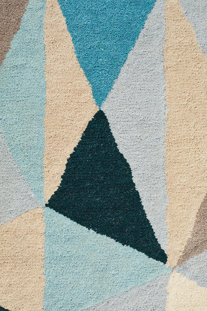 Matrix Pure Wool Turquoise Rug