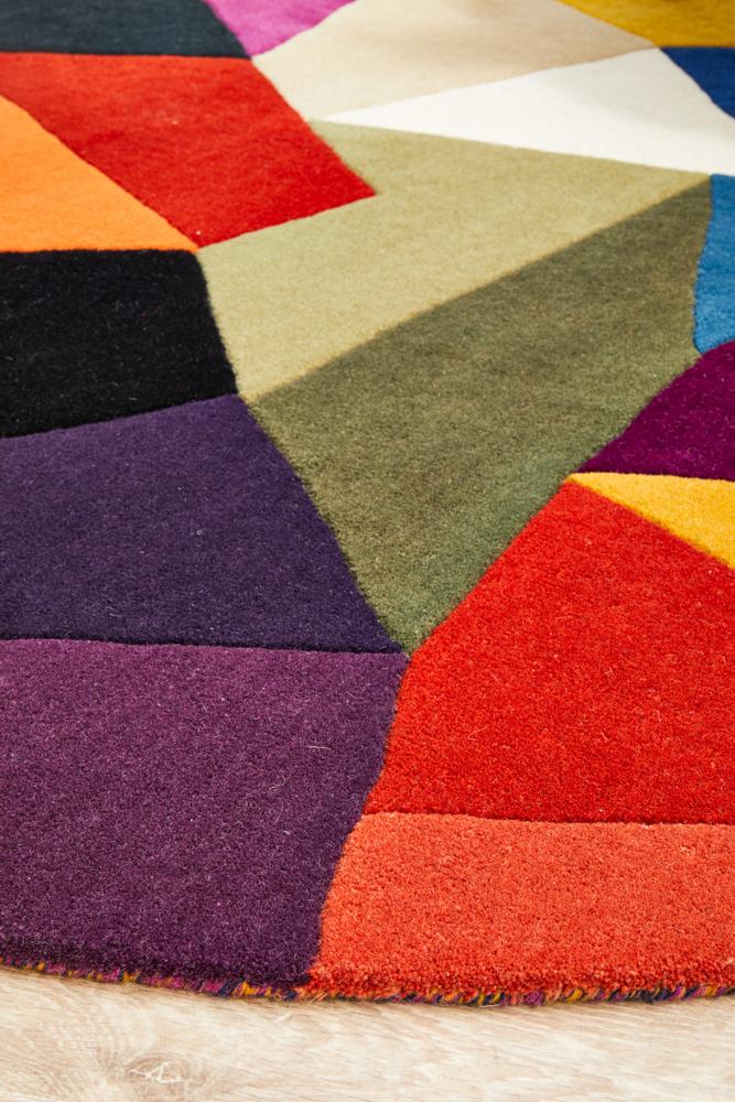 Matrix Pure Wool 906 Crayon Round Rug