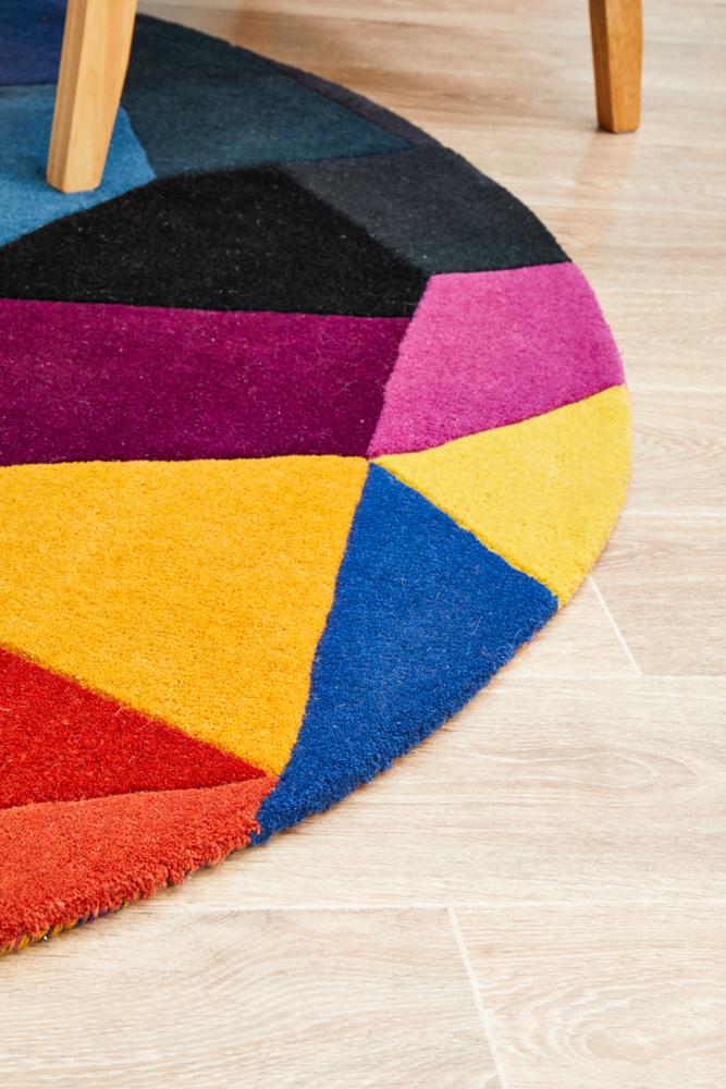 Matrix Pure Wool 906 Crayon Round Rug