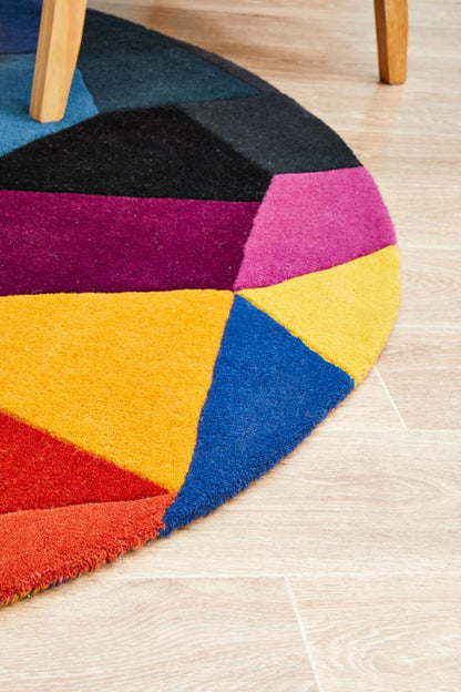 Matrix Pure Wool 906 Crayon Round Rug