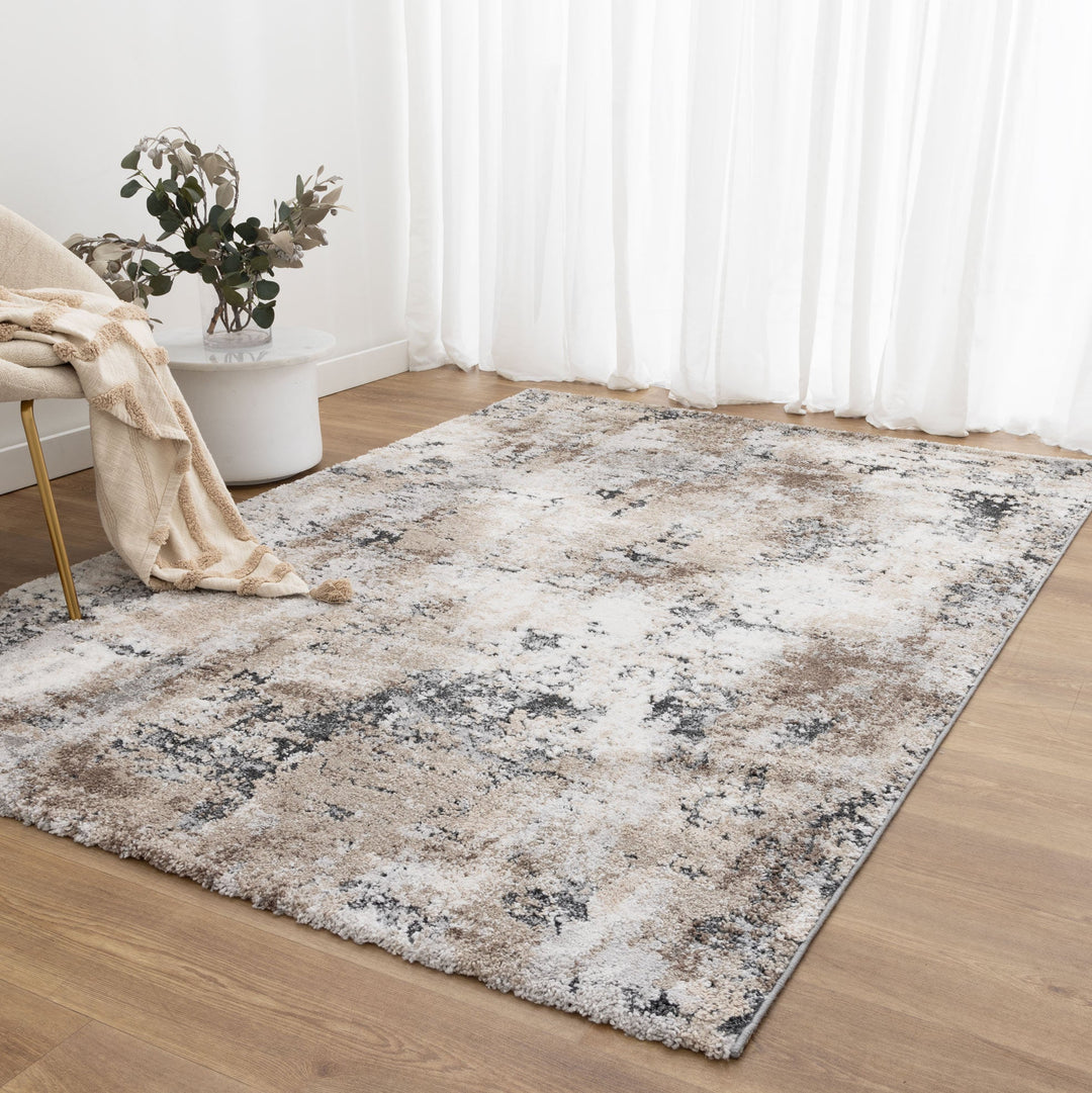 Nola Abstract Grey Beige Rug