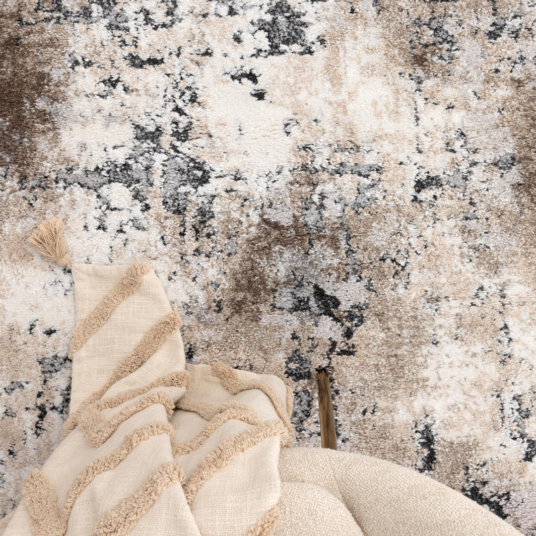 Nola Abstract Grey Beige Rug
