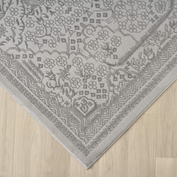 Meraki Geometric Granite Runner Rug