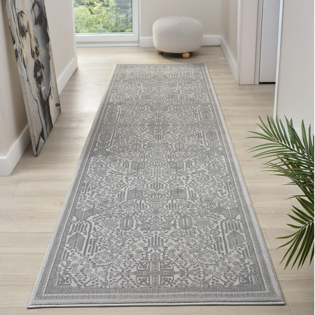 Meraki Geometric Granite Runner Rug