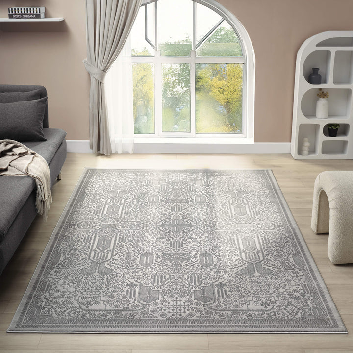 Meraki Geometric Granite Rug