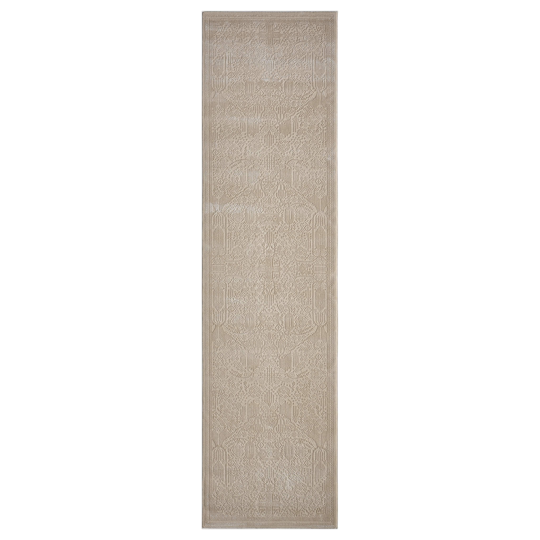 Meraki Geometric Natural Runner Rug – Rugs N More