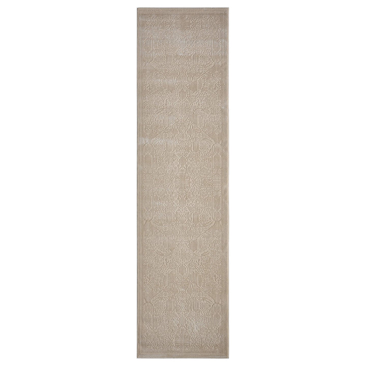 Meraki Geometric Natural Runner Rug