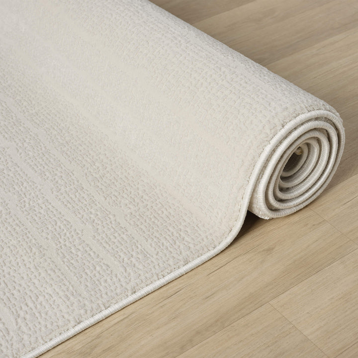 Meraki Refined Texture Pearl Runner Rug