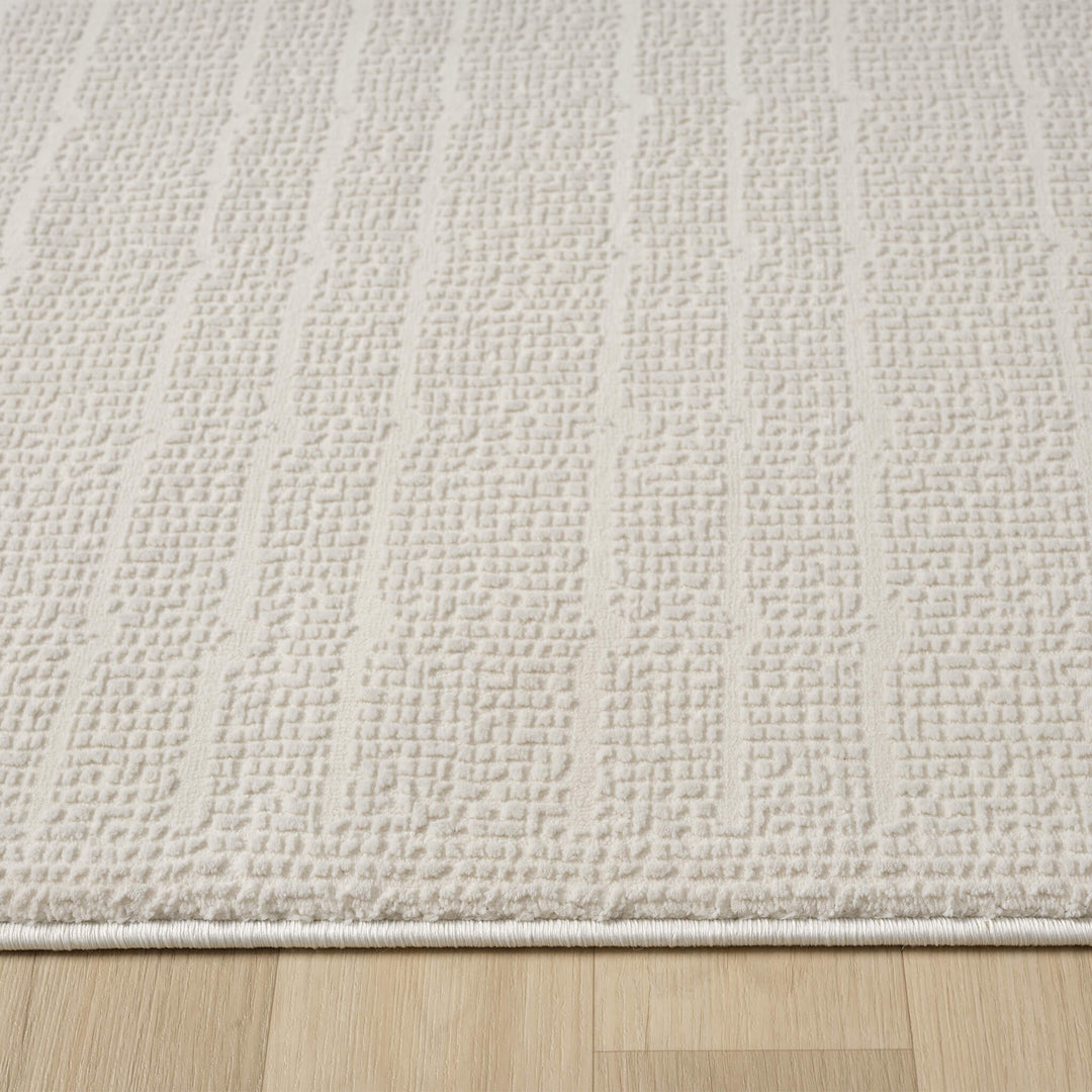 Meraki Refined Texture Pearl Runner Rug