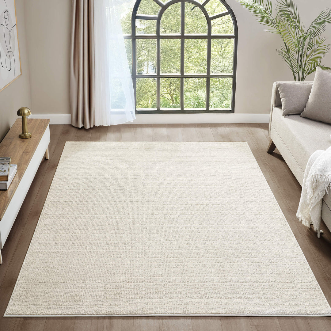 Meraki Refined Texture Pearl Rug
