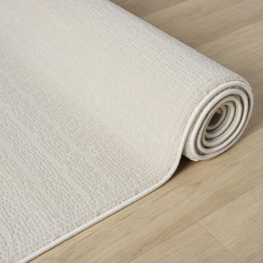 Meraki Refined Texture Pearl Rug