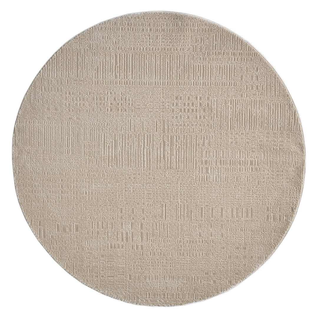 Round Fawn Rug Meraki Linear Texture Fawn Round Rug – Rugs N More