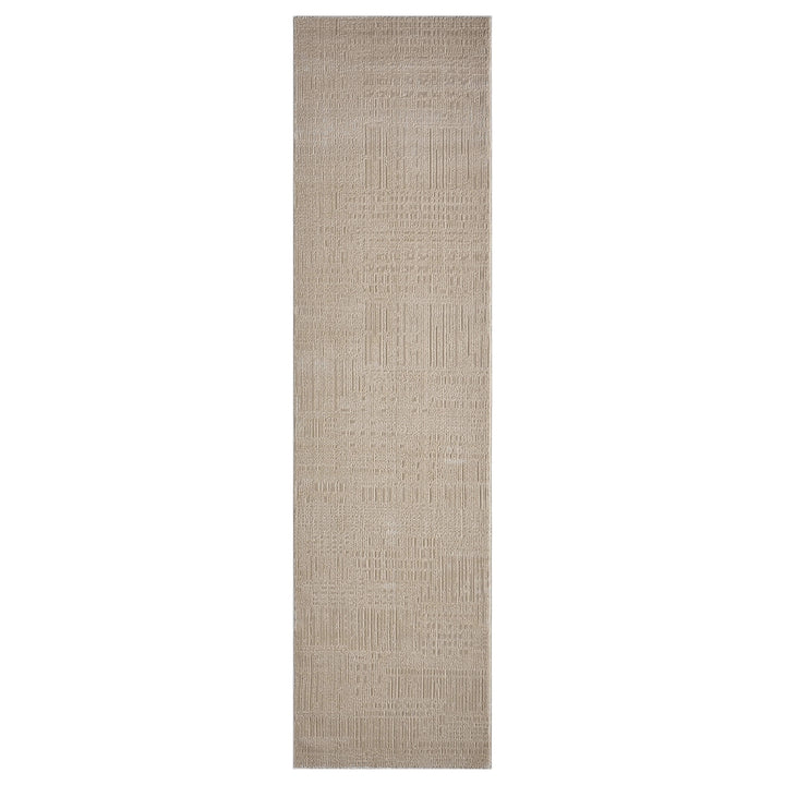 Meraki Linear Texture Fawn Runner Rug