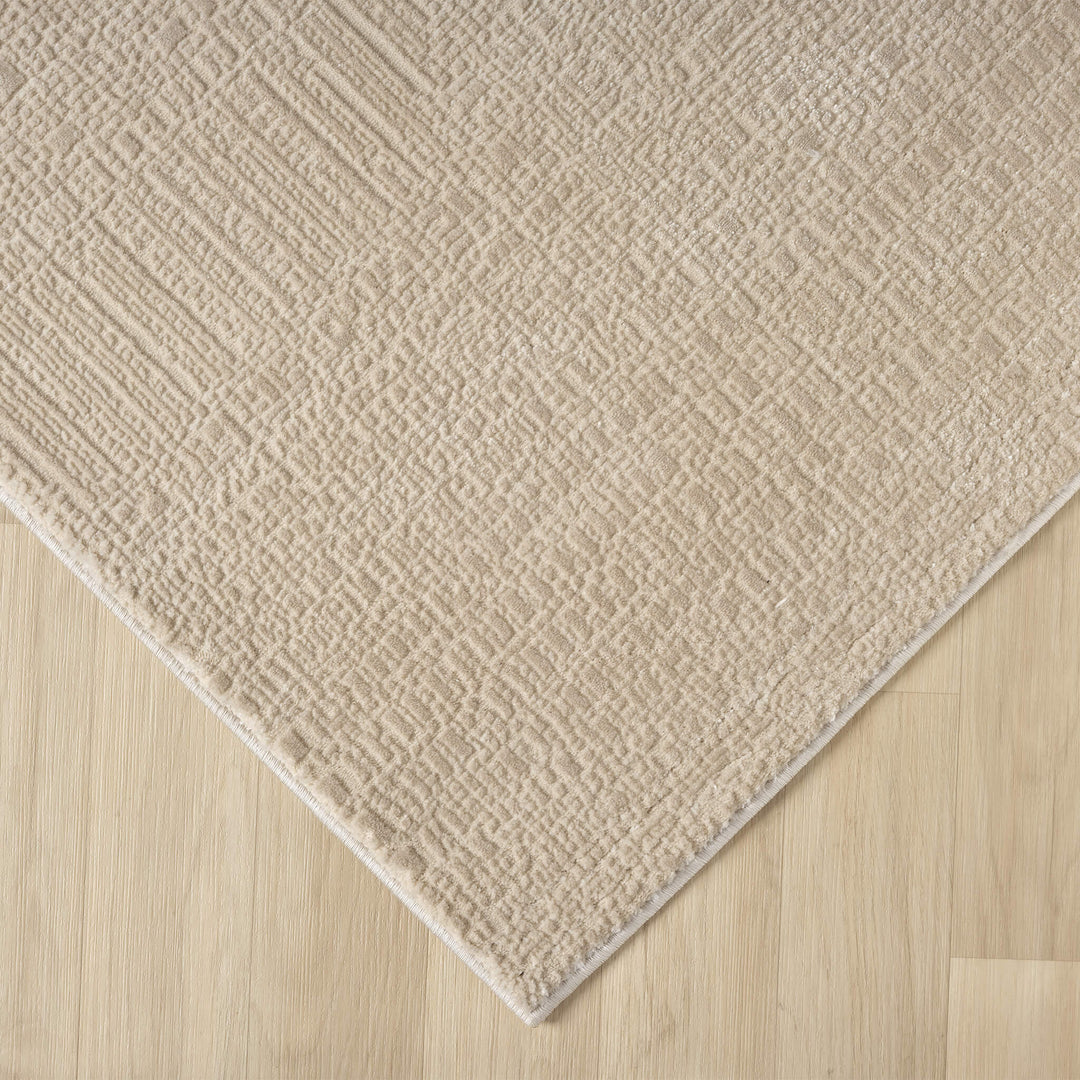 Meraki Linear Texture Fawn Rug