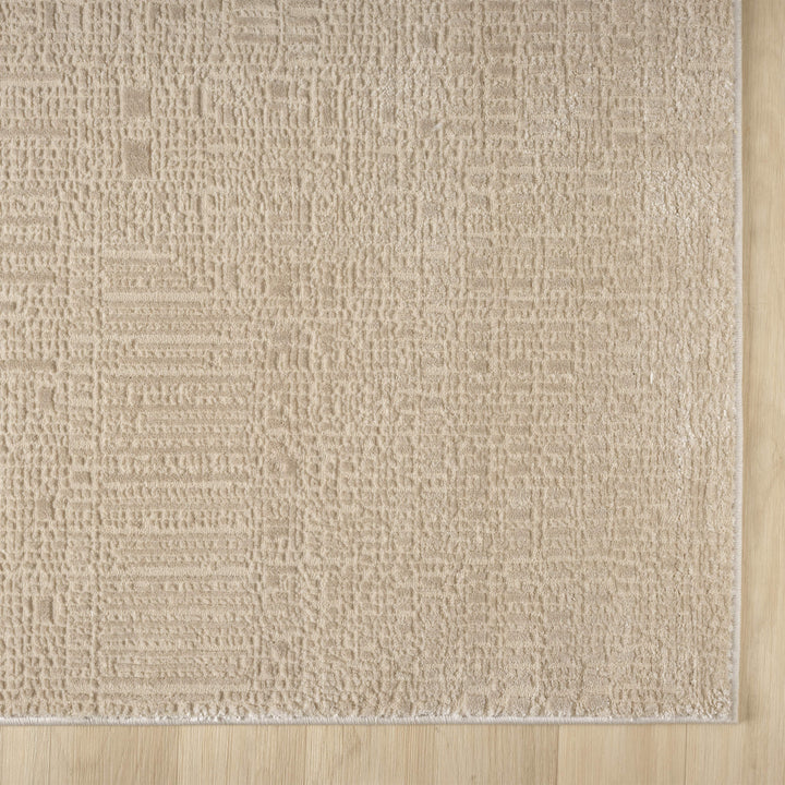 Meraki Linear Texture Fawn Rug