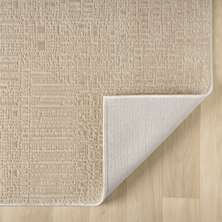 Meraki Linear Texture Fawn Rug