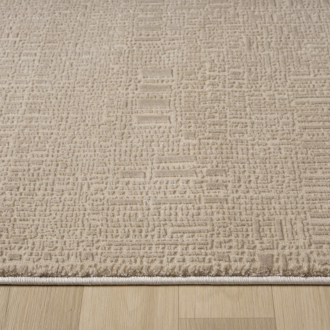 Meraki Linear Texture Fawn Rug